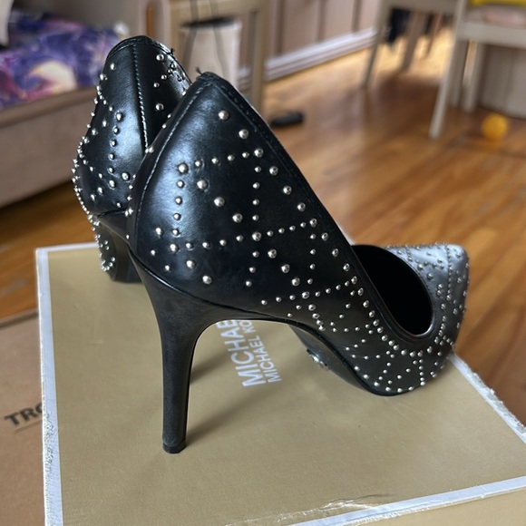 Michael Kors Claire Black Studded Stiletto Heels - Picture 6 of 10